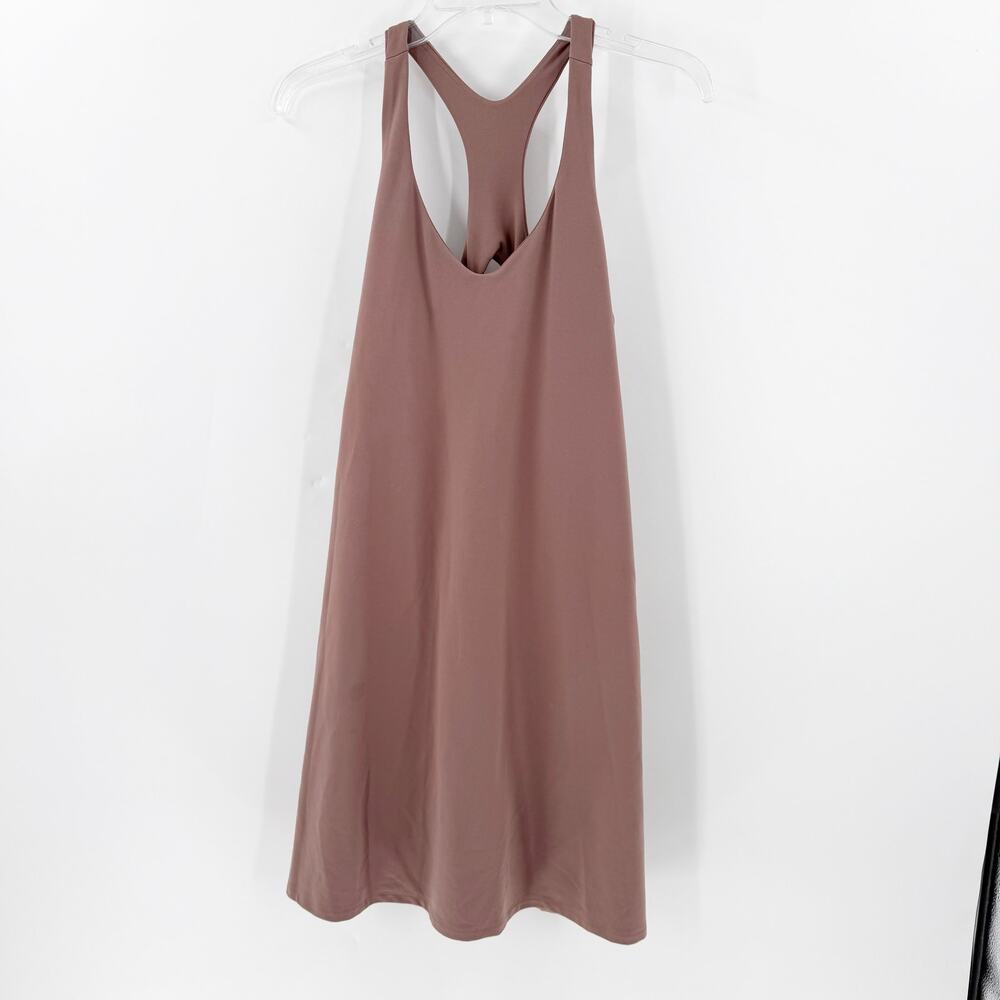 Girlfriend Collective One Piece Mauve Lola Activewear Dress with Shorts 3X FLAW